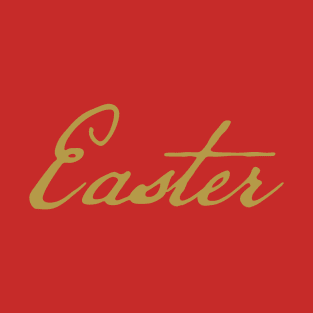 Easter Gold Script Typography T-Shirt