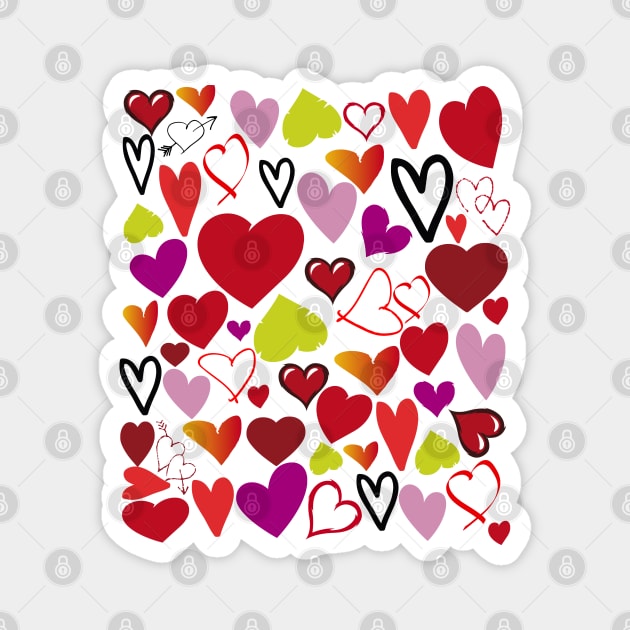 PATTERN OF HEARTS. Magnet by RENAN1989