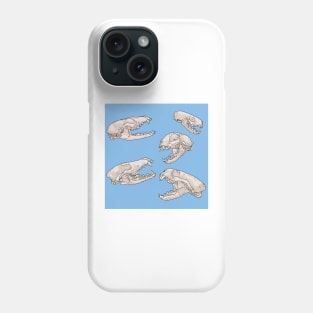 North American Predator Skulls Blue Phone Case