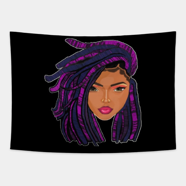 Natural Hair T-Shirt Dreadlocs or Locs 2 Tapestry by curlygirztees1