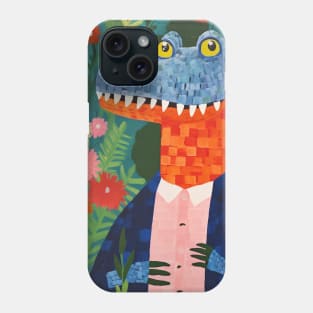 Crocodile and flowers Phone Case