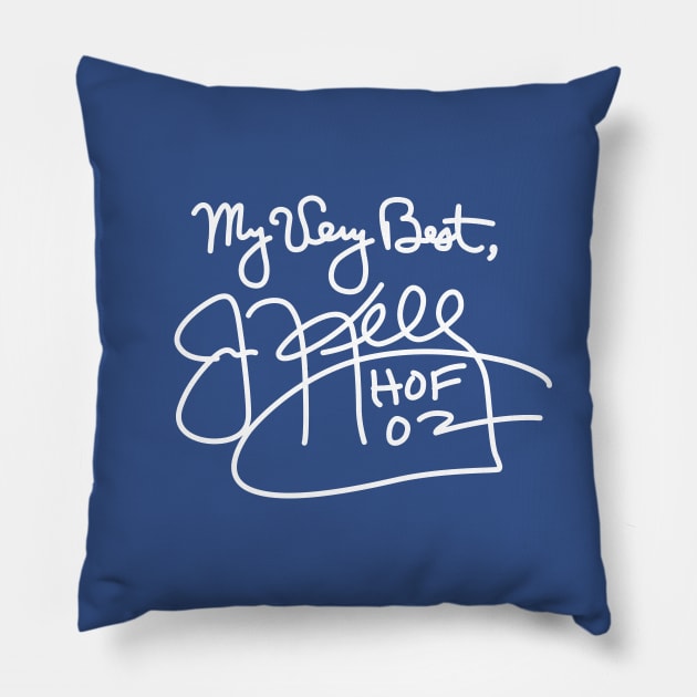 Jim Kelly Buffalo Bills Autograph Pillow by Carl Cordes