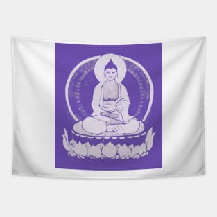 Simple Calm Art print Blue Buddha Tapestry