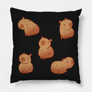 Capybara illustration pack Pillow