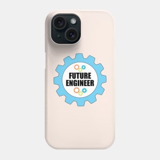 Engineering Funny Design Future Engineer Typography in Gears for Students Phone Case