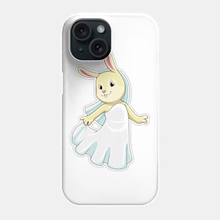 Bunny as Bride with Veil Phone Case