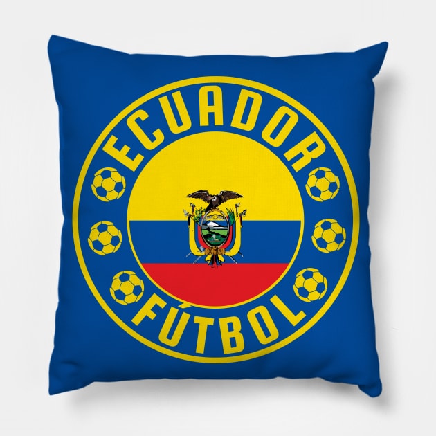 Ecuador Fútbol Pillow by footballomatic