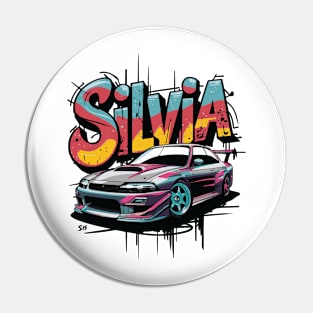 Nissan Silvia S15 Drifting Vintage Car Pin