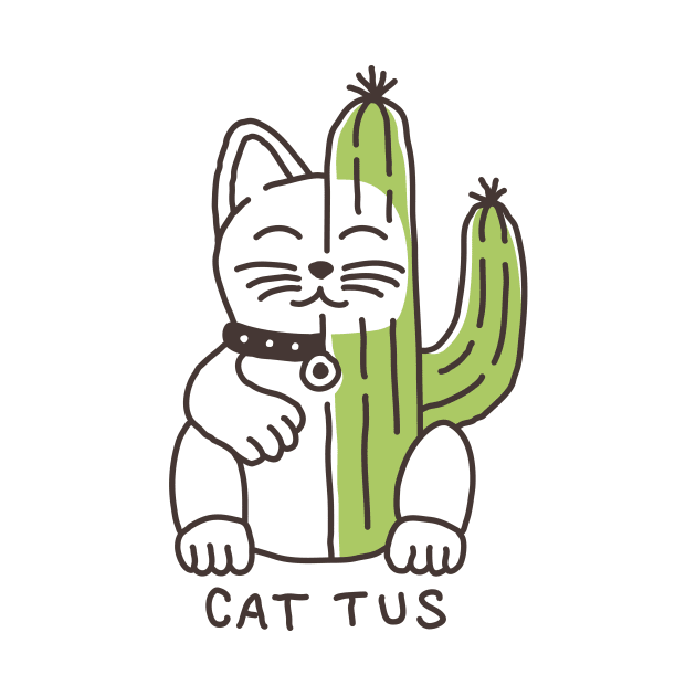 Cat Tus Cat Cactus by VEKTORKITA