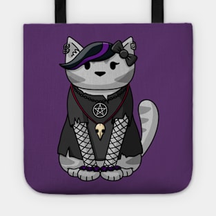 Goth Tabby Cat Tote