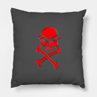 No Passage Skull Crossbones Danger Warning Hazard Bones Risk Pillow