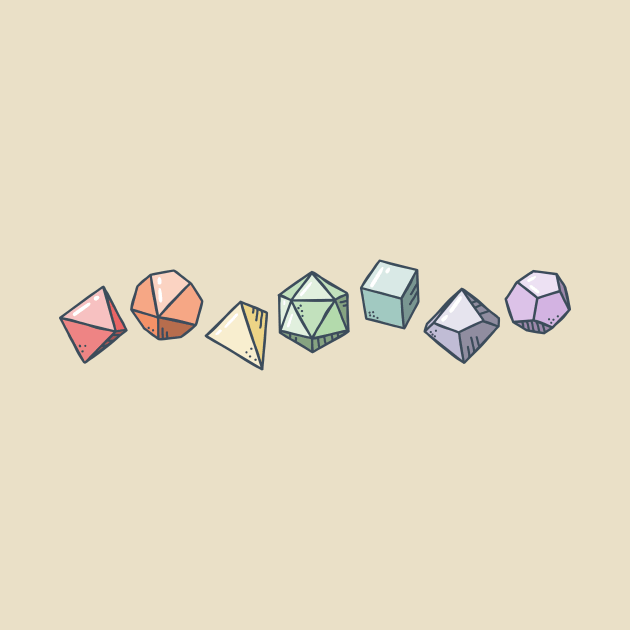 D&D Dice Rainbow Pride by comfhaus