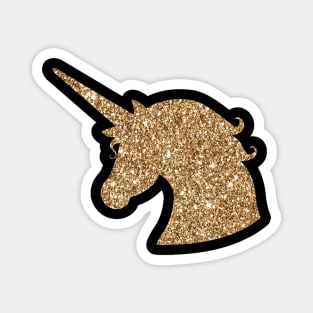 Gold Unicorn Magnet