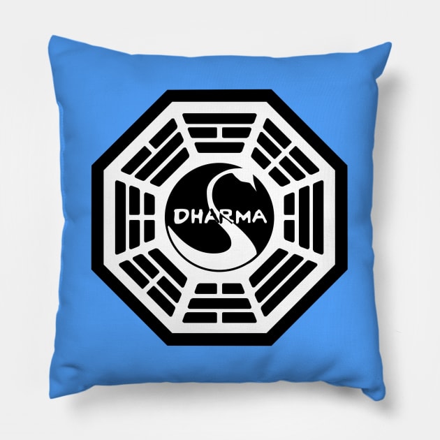 LOST: Station 3: The Swan (badge) Pillow by cabinboy100