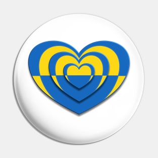 Stand For Ukraine Heart Pin