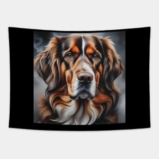 Bernese Mountain Dog Face Portrait Tapestry