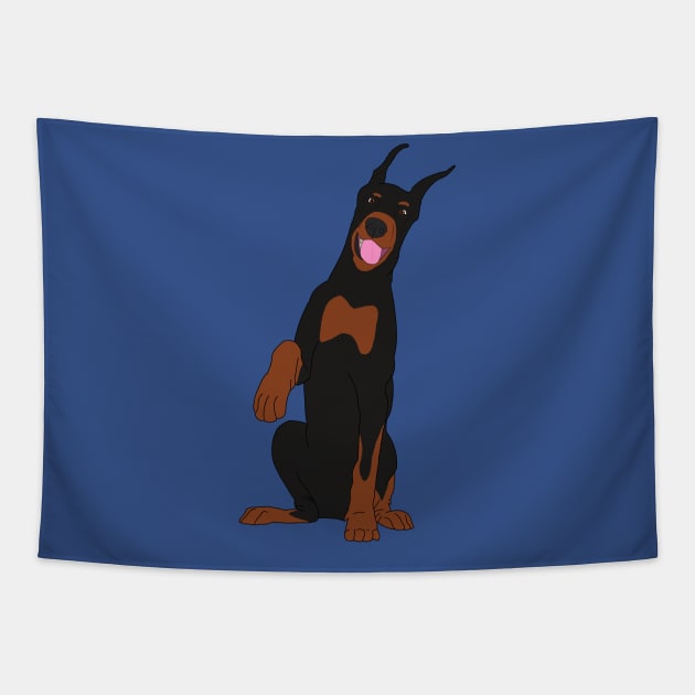 Doberman pinscher Tapestry by AMCArts