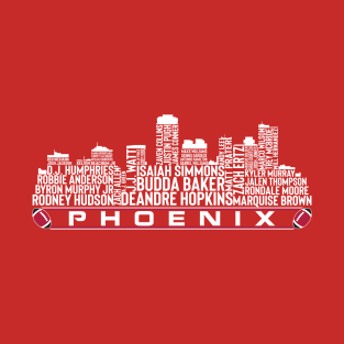 Arizona Football Team 23 Player Roster, Phoenix City Skyline T-Shirt