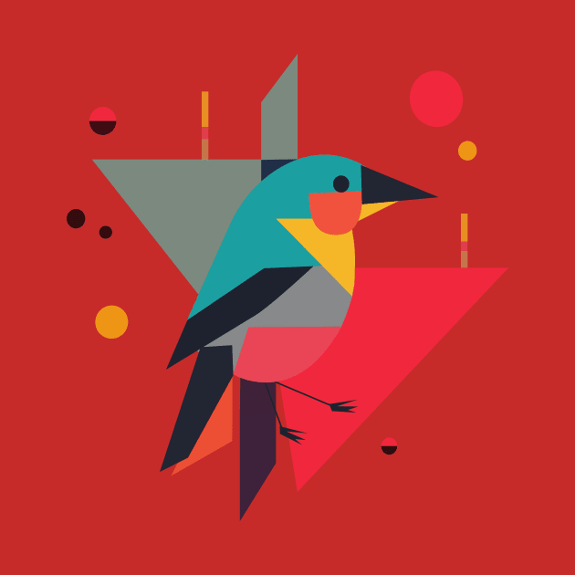 Geometric bird by Flaneurfineart