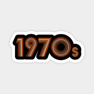 Retro Orange Disco Font Magnet