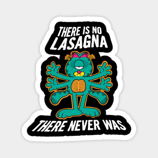 There Is No Lasagna Psychedelic Garfield Magnet