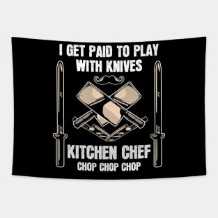 Get Paid to Play With Knifes Tapestry