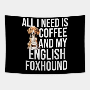 English Foxhound And Coffee Tapestry