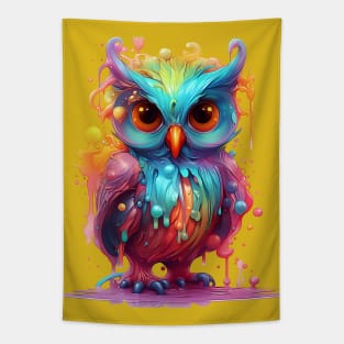 Cute Colorful Owl Tapestry