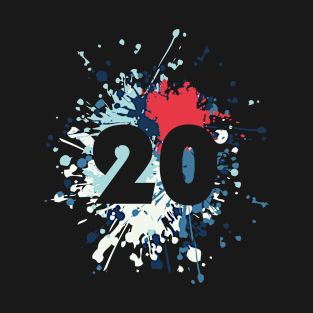 Number 20th Color Splash T-Shirt