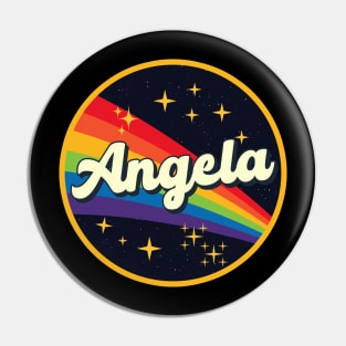 Angela // Rainbow In Space Vintage Style Pin