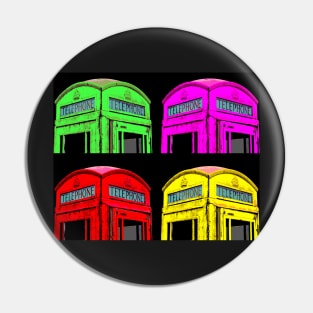 Phone Box Collage (pop art) Pin