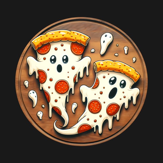 Funny Pizza Ghost Halloween by dukito