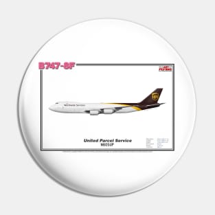 Boeing B747-8F - United Parcel Service (Art Print) Pin