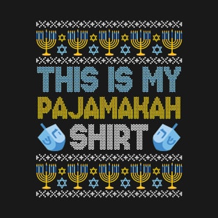 Funny This is My Pajamakah Hanukkah Pajama Shirt Jewish T-Shirt