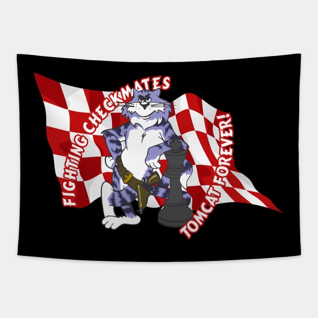 Tomcat Forever Checkmates Tapestry by MBK