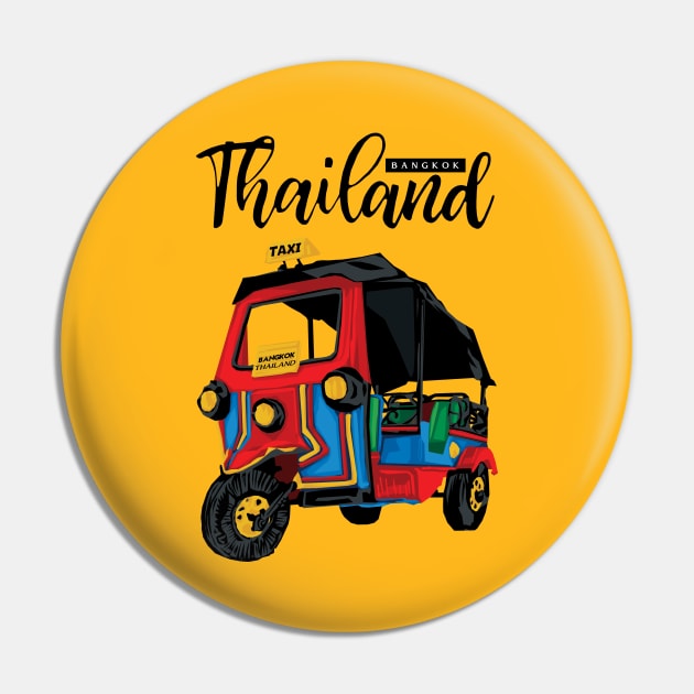 Bangkok Taxi Tuk Tuk Pin by KewaleeTee