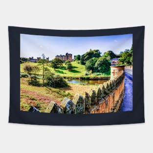 Alnwick Castle And The River Aln, Northumberland, UK Tapestry