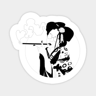 Smoking Geisha Magnet