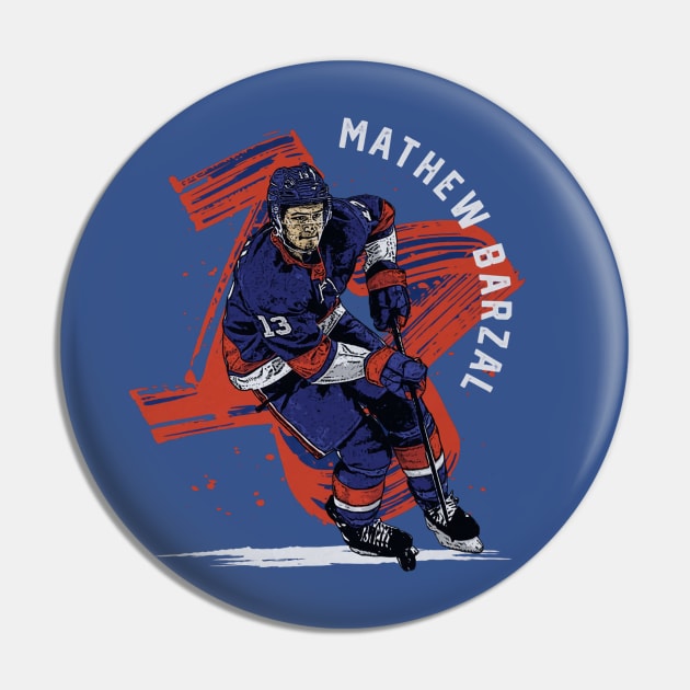 Mathew Barzal New York I Brush Pin by lavonneroberson