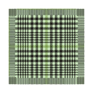 light Green Glen Plaid with grass green Stripe - Prince of Wales Check T-Shirt