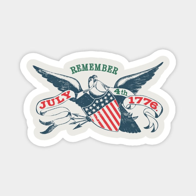July 4th 1776 United States of America Magnet by stayfrostybro