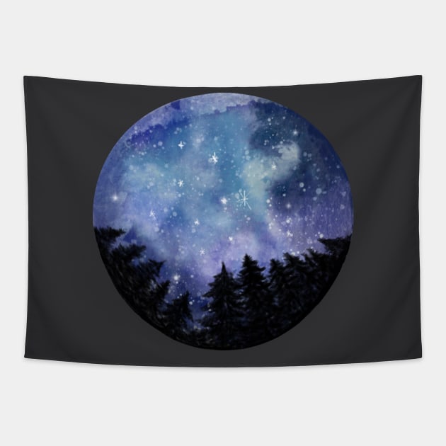 Sleep Outdoors Under The Stars Tapestry by LittleBunnySunshine