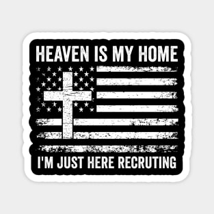 Heaven Is My Home Christian USA Religious Cross America Magnet