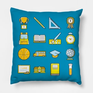 back to school icon Pillow