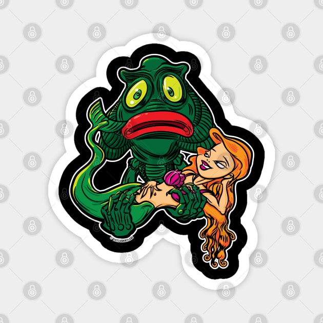 Creature from the Black Lagoon with Little Mermaid Magnet by eShirtLabs