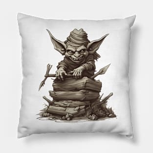 Creature Caper Goblin Stack Tee Pillow