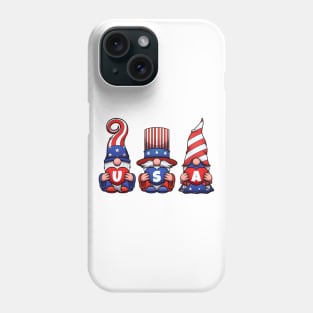 4th of July USA Gnomes Phone Case