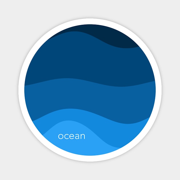 ocean blue Magnet by pholange