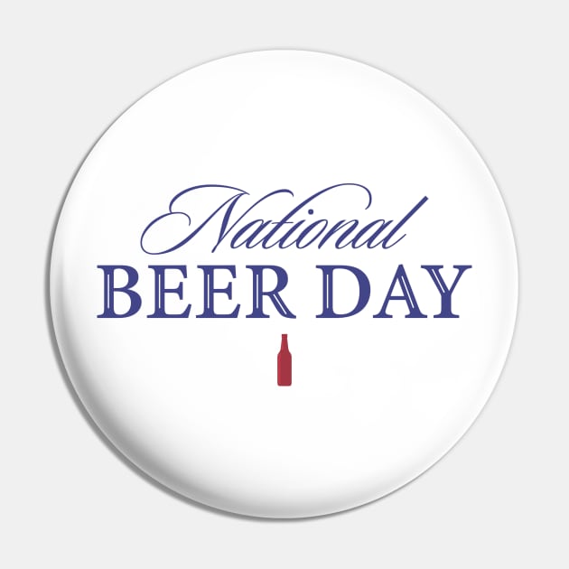 MicNational Beer Day Pin by Mercado Graphic Design