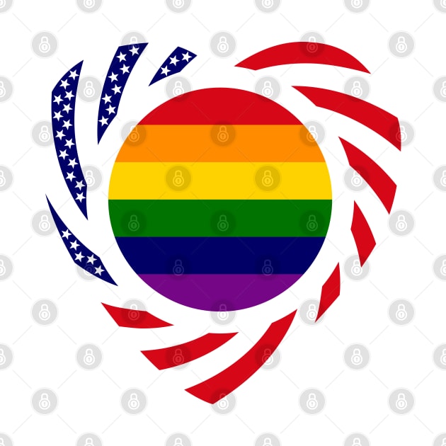 Rainbow Murican Patriot Flag Series (Heart) by Village Values
